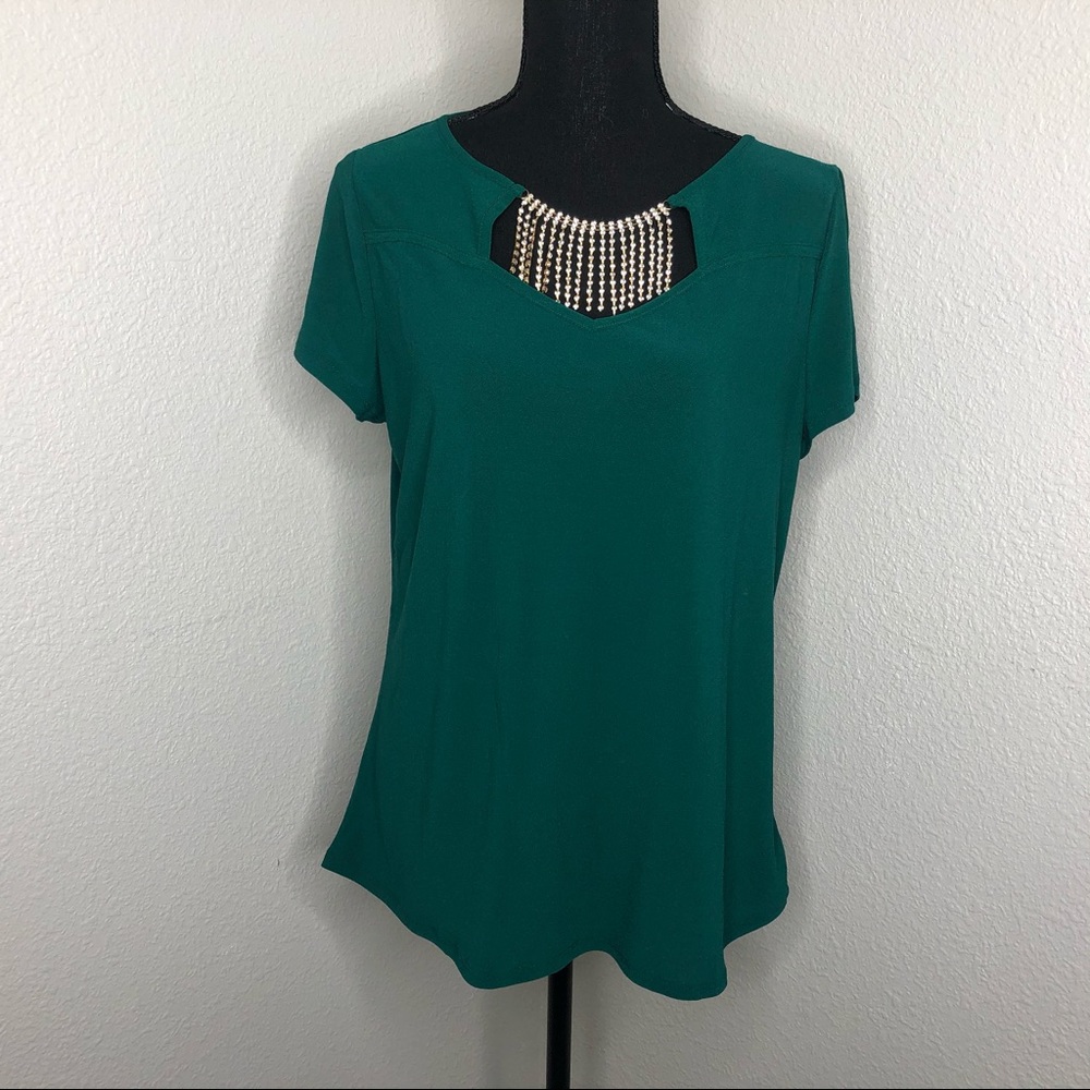 Diana belle green top with embellishment on top